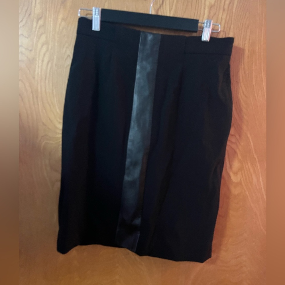 Yves Saint Laurent Black Midi Skirt